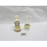 2 Royal Worcester candled snuffers including owl