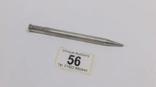 A silver propelling pencil