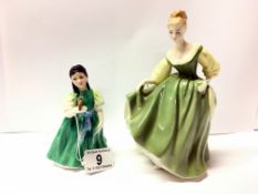 2 Royal Doulton figurines 'Fair Lady' and 'Jasmine'