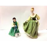 2 Royal Doulton figurines 'Fair Lady' and 'Jasmine'