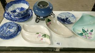 A mixed lot of china including Spode and Crown Devon,