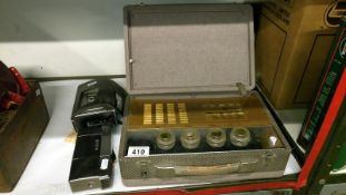 A vintage Pye suitcase radio and 2 others