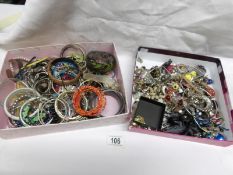 2 boxes of costume jewellery