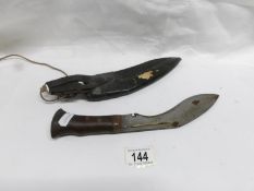 A Ghurka knife in sheath