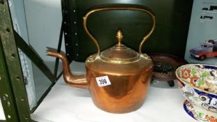 A 19th century copper kettle