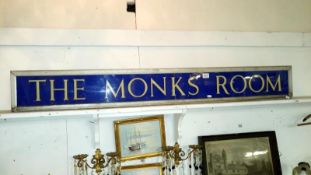 'The Monk's Room' sign