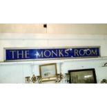 'The Monk's Room' sign