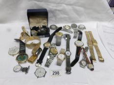 A large mixed lot of watches including 1981 Timex Quartz in full working order and with service