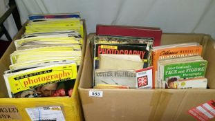 A large quantity of 1950/60's photography magazines and books