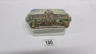 A 19th century lidded pot depicting the Crystal Palace,