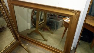 A large framed mirror