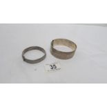 2 silver bangles