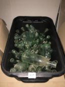 1 box of clear glass bottles (Approximately 30)