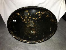 A very large Victorian papier mache' tray