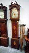 A 19th Century inlaid mahogany Westminster chime Grandfather clock