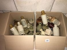 2 boxes of stoneware ginger beer bottles (Approximately 30)