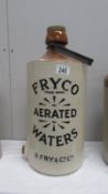 A stoneware stug, Fryco, Aerated waters,