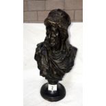 A bronze bust