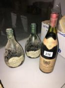 3 Old bottles of wine