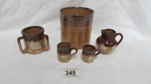4 items of Doulton stoneware & 1 other