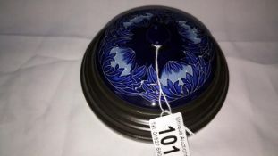 A Moorcroft beetle box design lid paperweight