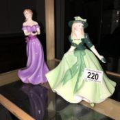 2 Royal Worcester Ladies - Holly and Pisces