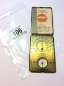 'The Ansonia Sun Watch' pocket sundial complete with instructions