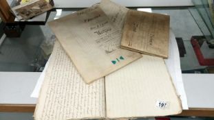 A quantity of 19th century mortgage documents etc