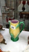 A 19th Century Majollica corn on the cob jug