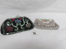 2 vintage beaded evening bags