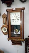 An inlaid wall clock by Gadsby Lincoln