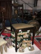 An Edwardian mahogany inlaid chair