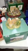 2 boxed large Lilliput lane cottages being We Plough the Fields and Scatter and Harvest Home