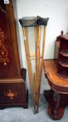 2 pairs of vintage crutches