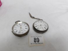 A Smith's 'Acme Lever' silver pocket watch and one other