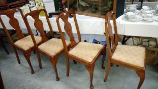 4 walnut dining chairs