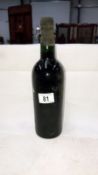 A bottle of port marked on seal 'Warres 1963'