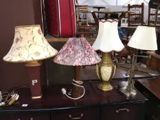 4 table lamps