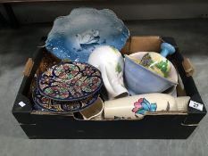 A box of pottery and china