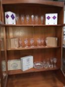 6 boxed Edinburgh Continental crystal winbe glasses and a boxed fruit bowl and other crystal