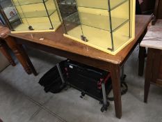 An oak desk table