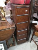 A tall oak 6 drawer chest