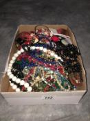 A box of costume jewellery