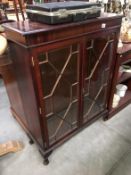 A mahogany astragal galzed display cabinet