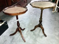 2 tripod wine tables