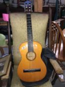 A small classical guitar