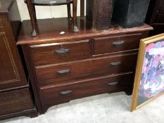 A 2 over 2 chest of drawers