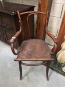 A Bentwood carver chair