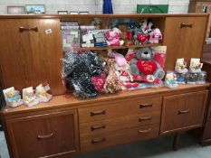 A quantity of cuddly toys etc