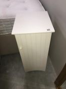 A white effect bedside cupboard